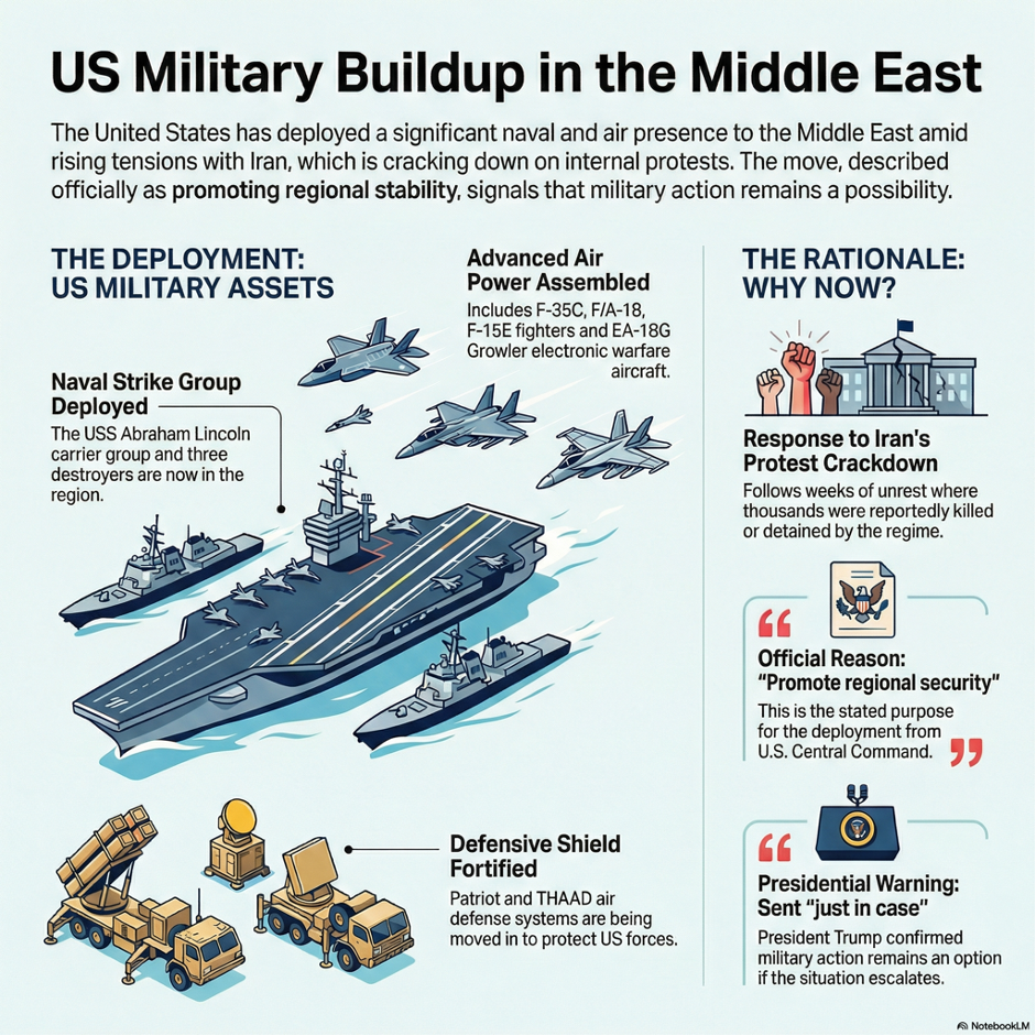USS Abraham Lincoln Deployment: US Military Buildup Intensifies Iran Tensions in 2026